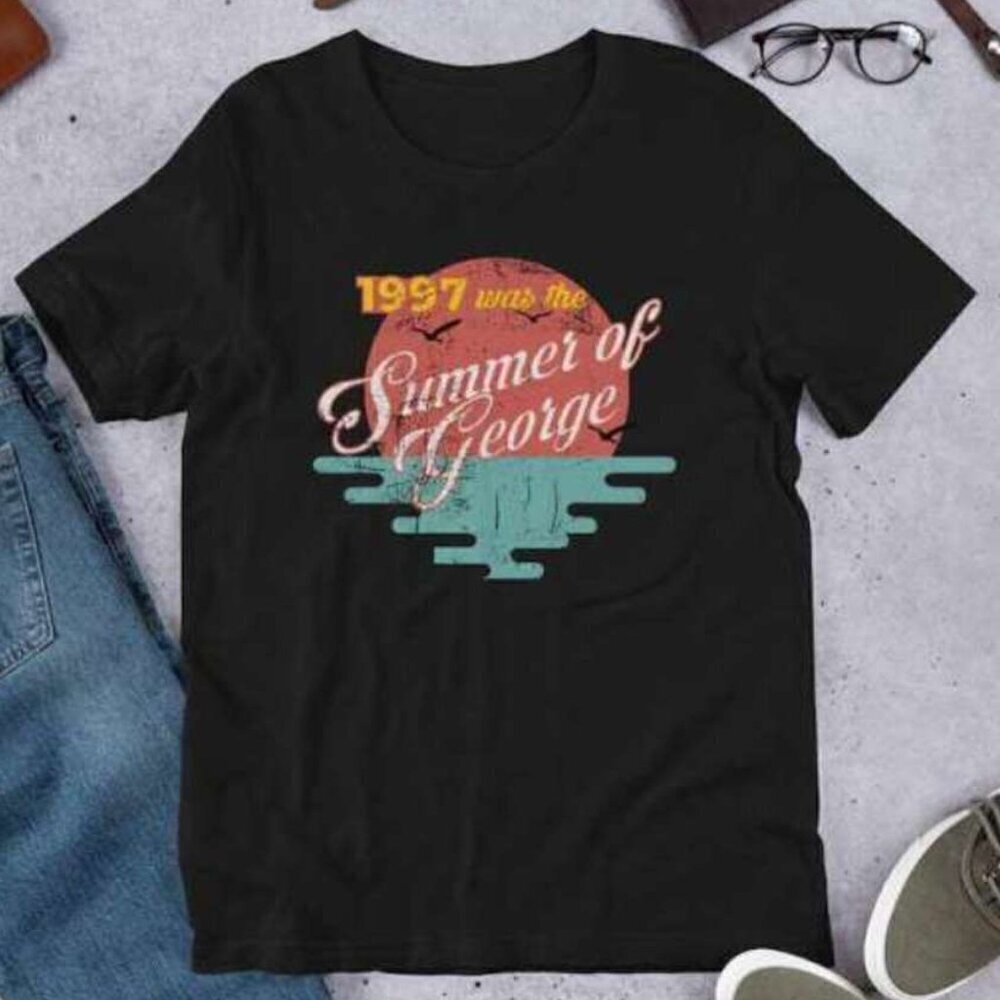 The Summer Of George Retro Sitcom Funny Quote Graphic Tee T-Shirt .